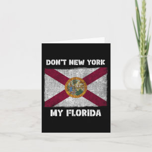 Cartão Não Nova York Minha Flórida Bandeira Local Sunshin