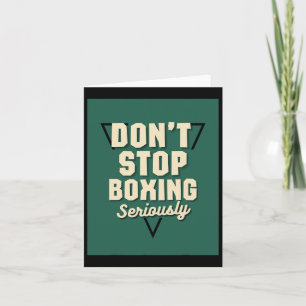 Cartão Não Parar de Boxing