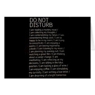 Cartão Não perturbe
