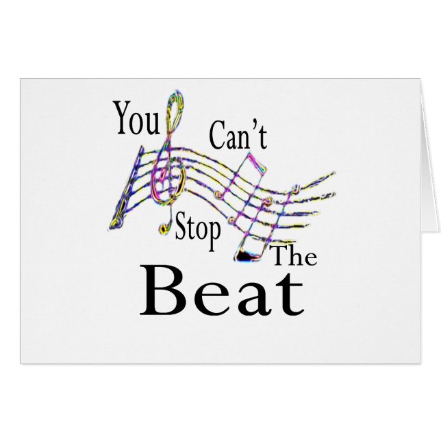 Cartão Não pode parar a batida ...... mais grande (Frente Horizontal)