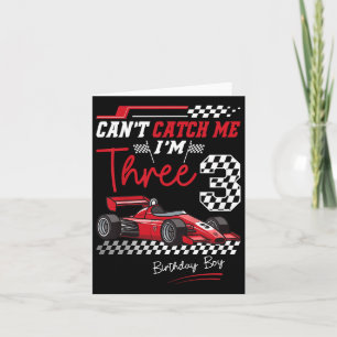 Cartão Não posso me pegar 3 Super Red Racing Carro 3º Bir