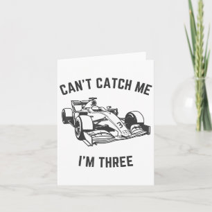 Cartão Não posso me pegar, sou três aniversário de 3 anos