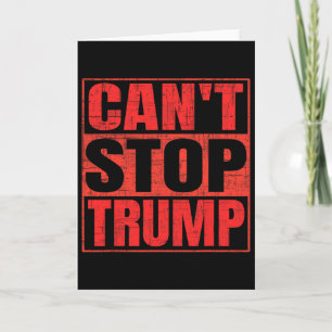 Cartão Não Posso Parar Trump Presidente Donald Trump 2025