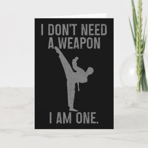 Cartão Não Preciso De Uma Arma Sou Um Karate Jiu Jitsu Ku