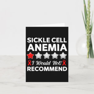 Cartão Não Recomendaria Sensibilização Para A Anemia Célu
