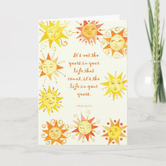 Cartão Não são os anos...