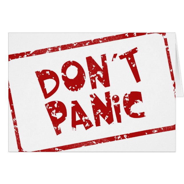 Cartão Não se apavore (Frente Horizontal)