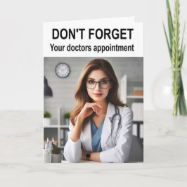 Cartão Não se esqueça da consulta médica.
