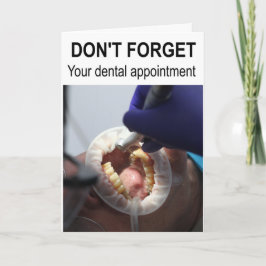 Cartão Não se esqueça da sua consulta dentária.