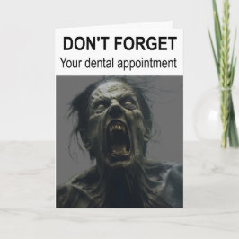 Cartão Não se esqueça da sua consulta dentária.