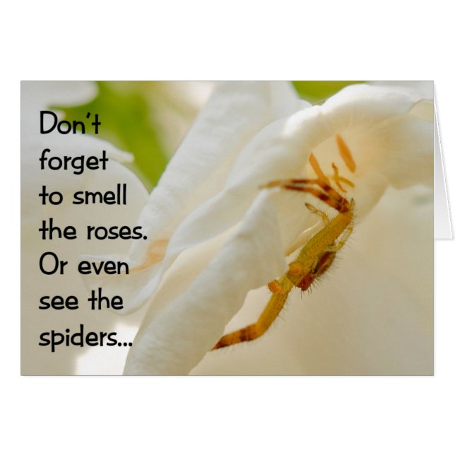 Cartão Não se esqueça de cheirar as rosas (Frente Horizontal)