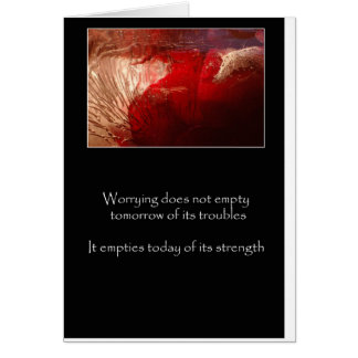 Cartão Não se preocupe.