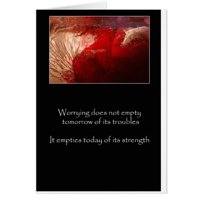 Cartão Não se preocupe. (Frente)