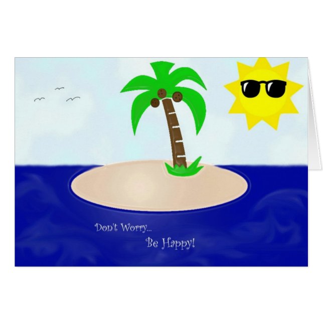 Cartão Não se preocupe, esteja-se feliz! (Frente Horizontal)