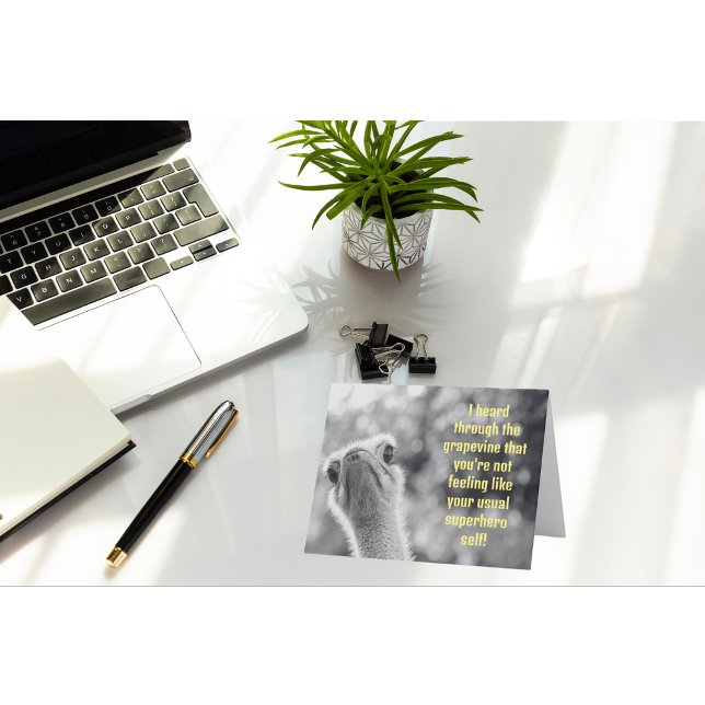 Cartão Não Se Sentir Como Se Seu Super Herói Ficasse Bem (Criador carregado)