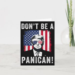 Cartão Não seja um presidente pânico, Trump, dizendo "Eng