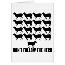 Cartão Não sigas o "Herd of Sheep"