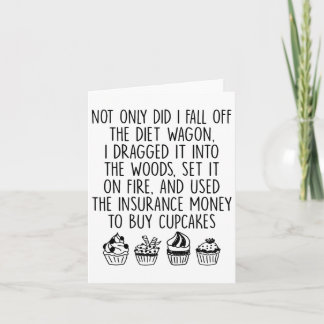 Cartão Não Só Caí Do Vagão Da Dieta Que Eu Arrastei