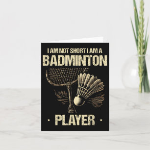 Cartão Não Sou Curta, Sou Um Jogador De Badminton Cutado.