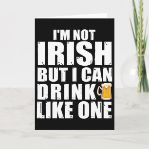 Cartão Não sou irlandês, mas posso beber como um no St. P
