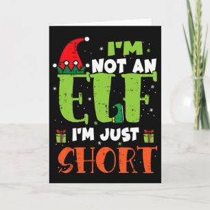 Cartão Não Sou Um Elfo Apenas Baixo Piada Natal Xmas Home