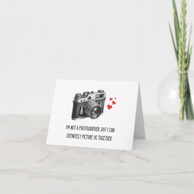 Cartão Não sou um fotógrafo, mas posso imaginar-nos junto (Frente)