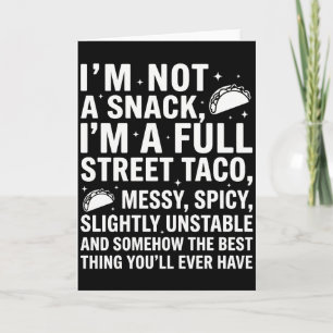 Cartão Não Sou Um Lanche, Sou Um Taco De Rua Completo Des