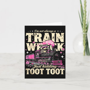 Cartão Não sou um trem destrúído toottoot humor de guaxin