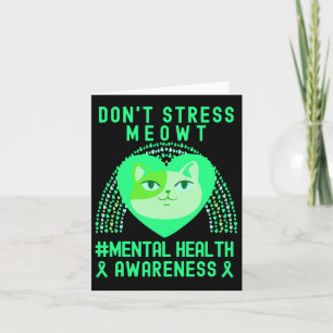Cartão Não Stress Meowt Mental Health Awarness Arco-Íris