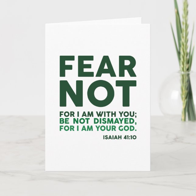 Cartão Não temo, porque estou com você (Frente)