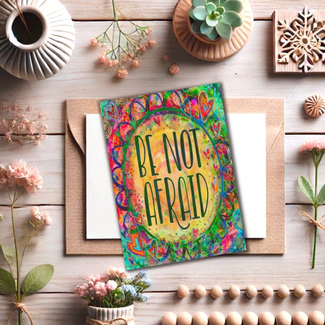 Cartão "Não tenha medo" (Criador carregado)