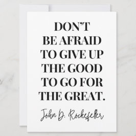 Cartão Não tenha medo de desistir do bom