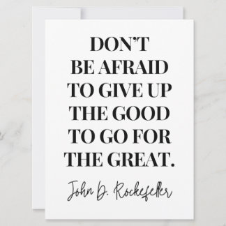 Cartão Não tenha medo de desistir do bom
