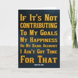 Cartão Não tenho tempo para isso