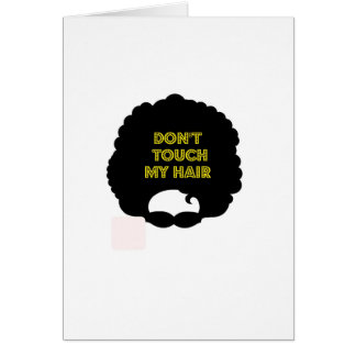 Cartão ' Não toque em meu cabelo