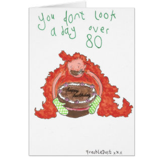 Cartão não um dia sobre 80