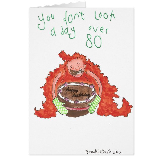 Cartão não um dia sobre 80 (Frente)