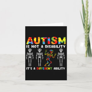 Cartão Não Uma Deficiência Diferente Capacidade Autismo D