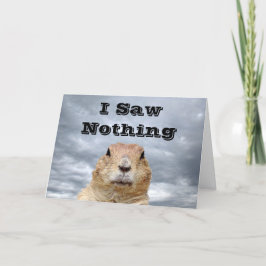 Cartão Não Vi Nada no Dia da Marmota