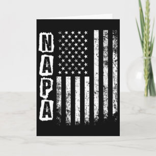 Cartão Napa Dia dos Pais Bandeira Americana 4 de Julho