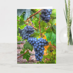 Cartão Napa Grapes Abstract Blank Note Card