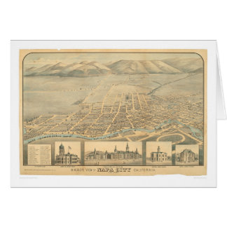 Cartão Napa, mapa panorâmico do CA (0684A)