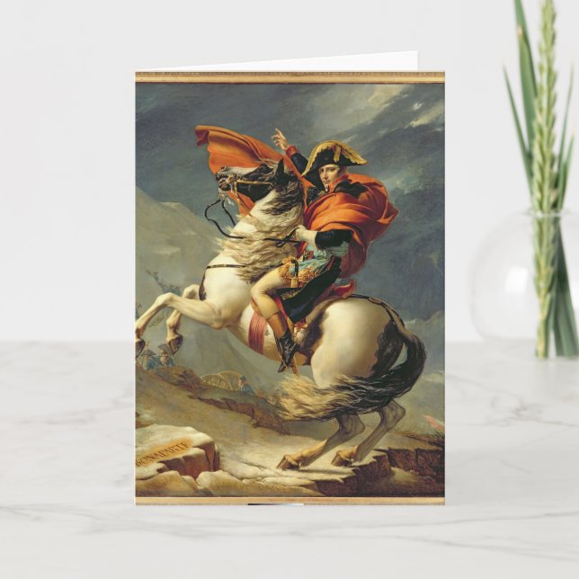 Cartão Napoleon Crossing the Alps on 20th May 1800 (Frente)