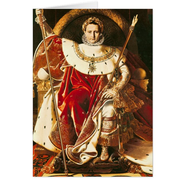 Cartão Napoleon mim no trono imperial, 1806 (Frente)