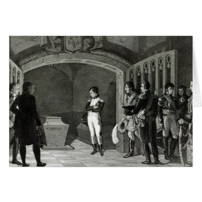 Cartão Napoleon que Meditating antes do túmulo (Frente Horizontal)