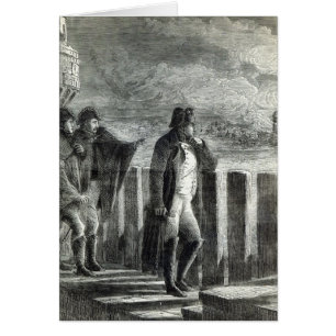 Cartão Napoleon que olha o fogo de Moscovo em 1812