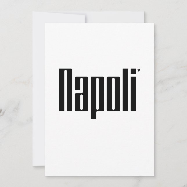 Cartão Napoli - minimalistic typography card (Frente)