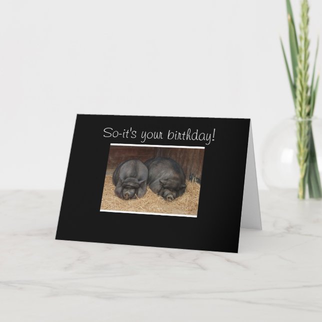 CARTÃO NAPPING PIGS GROUP BIRTHDAY CARD (Frente)