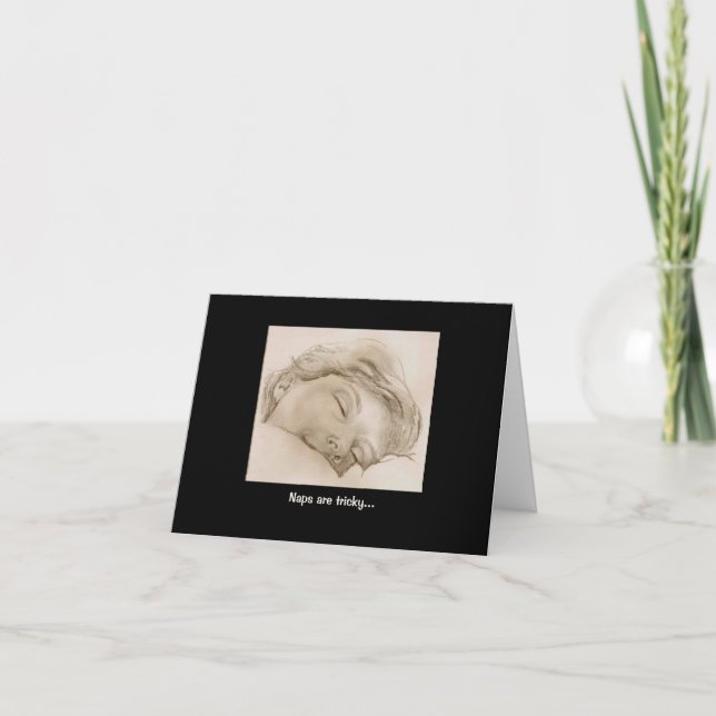 Cartão Naps são desenho de grafite complicado (Frente)