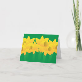 Cartão Narcisos Amarelos Alegres